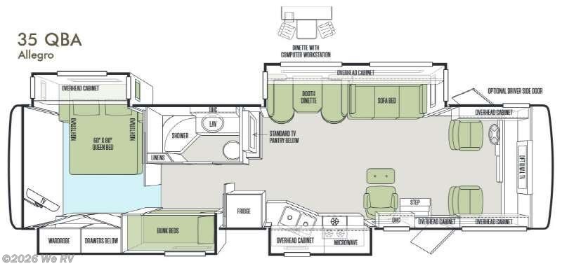 2014 Tiffin Allegro 35 QBA - Used Class A For Sale by We RV in Hemet, California features Slideout