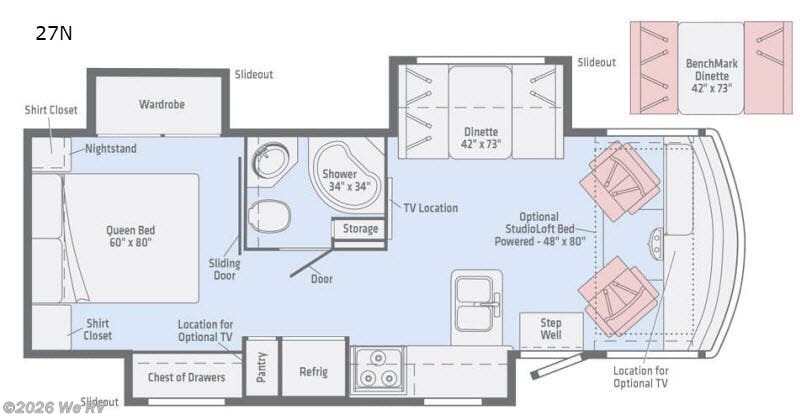 2018 Winnebago Vista LX 27N - Used Class A For Sale by We RV in Hemet, California features Slideout