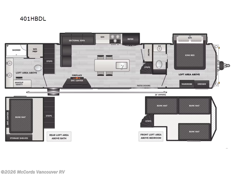 2025 Keystone Residence 401HBDL - New Destination Trailer For Sale by McCords Vancouver RV in Battle Ground, Washington features Slideout