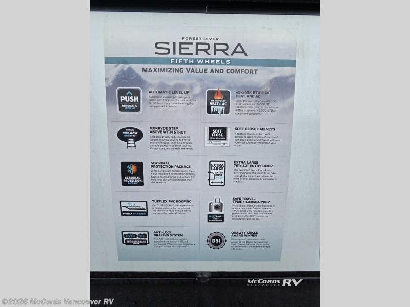 New 2026 Forest River Sierra 3900HBLR available in Battle Ground, Washington