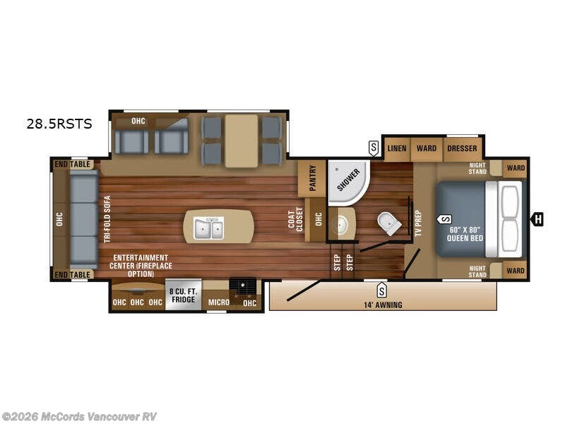2018 Jayco Eagle HT 28.5RSTS - Used Fifth Wheel For Sale by McCords Vancouver RV in Battle Ground, Washington features Slideout