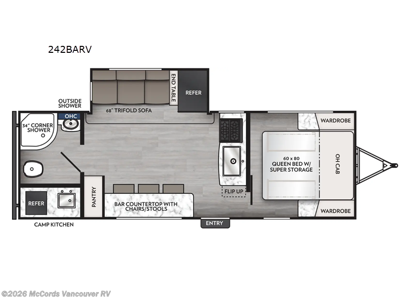 2025 Coachmen Apex Ultra-Lite 242BARV - New Travel Trailer For Sale by McCords Vancouver RV in Battle Ground, Washington features Slideout