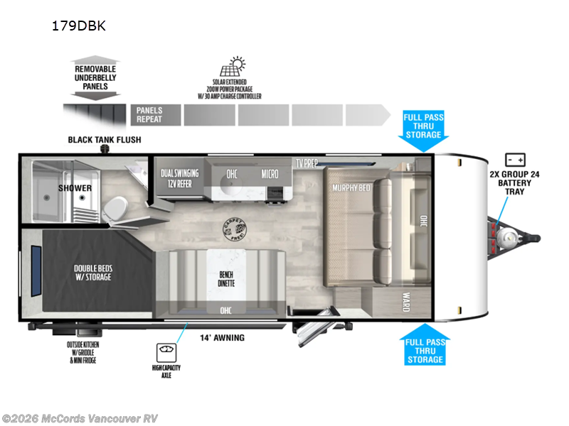 2026 Forest River Wildwood FSX 179DBK - New Travel Trailer For Sale by McCords Vancouver RV in Battle Ground, Washington