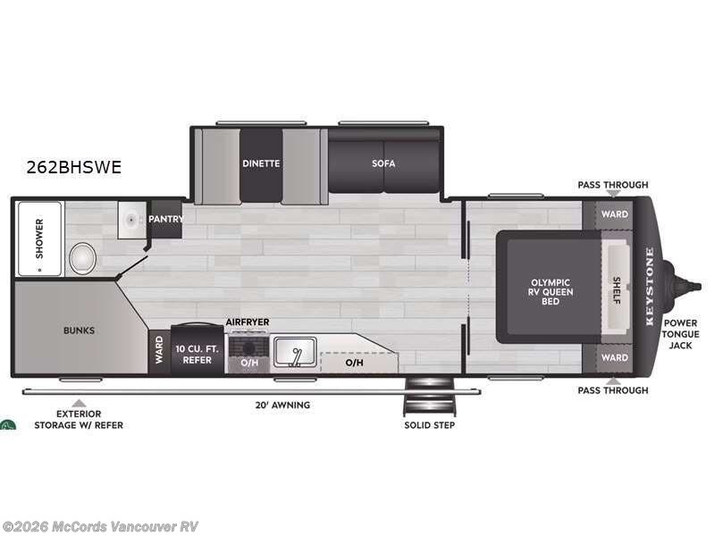 2027 Keystone Hideout 262BHSWE - New Travel Trailer For Sale by McCords Vancouver RV in Battle Ground, Washington features Slideout