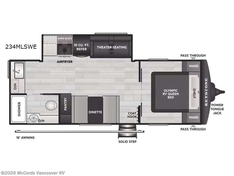 2027 Keystone Hideout 234MLSWE - New Travel Trailer For Sale by McCords Vancouver RV in Battle Ground, Washington features Slideout
