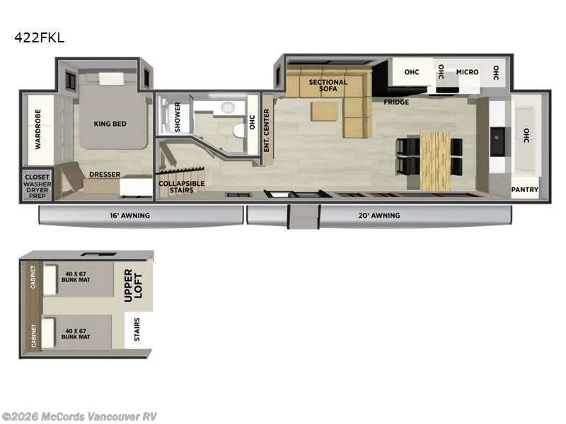 2027 Forest River Sierra Destination Trailers 422FKL - New Destination Trailer For Sale by McCords Vancouver RV in Battle Ground, Washington features Slideout