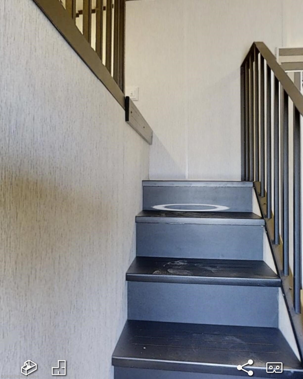 Stairs up to the bath loft 