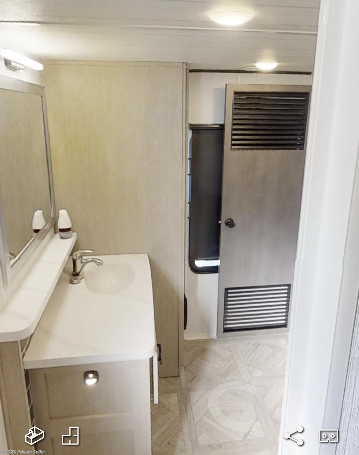 Standing in looking at the huge bathroom 