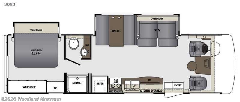 2016 Forest River Georgetown 3 Series 30X3 - Used Class A For Sale by Woodland Airstream in Lebanon, Indiana features Slideout