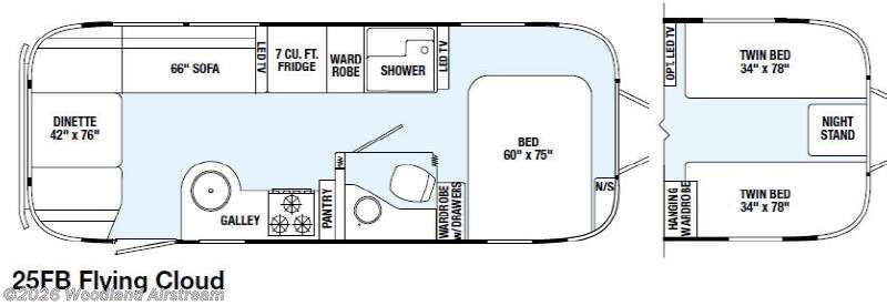 2015 Airstream Flying Cloud 25FB - Used Travel Trailer For Sale by Woodland Airstream in Georgetown, Kentucky