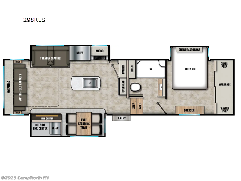 2026 Coachmen Chaparral 298RLS - New Fifth Wheel For Sale by CampNorth RV in Schoolcraft, Michigan features Slideout