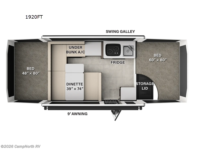 2026 Forest River Rockwood Freedom Series 1920FT - New Popup For Sale by CampNorth RV in Schoolcraft, Michigan