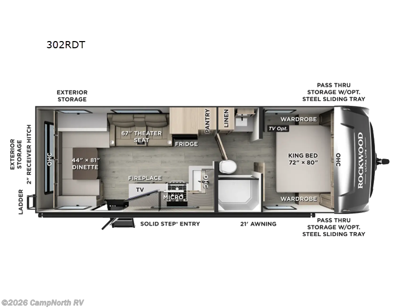 2026 Forest River Rockwood Ultra Lite 302RDT - New Travel Trailer For Sale by CampNorth RV in Schoolcraft, Michigan
