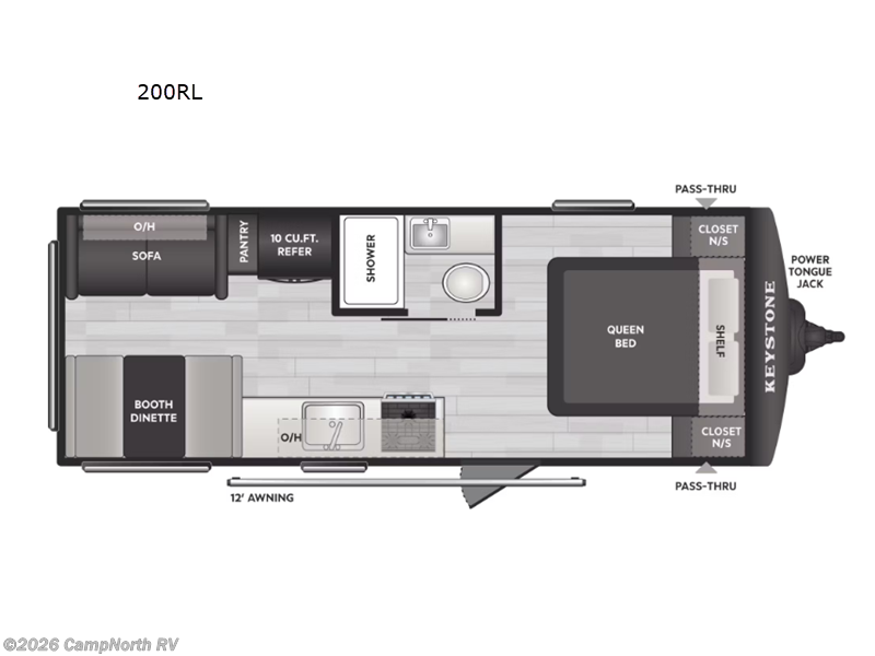 2026 Keystone Hideout 200RL - New Travel Trailer For Sale by CampNorth RV in Schoolcraft, Michigan