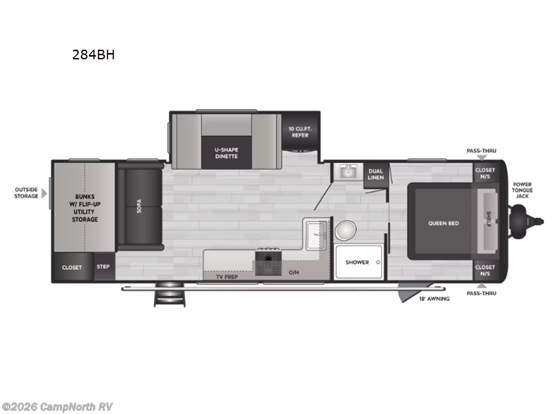 2026 Keystone Hideout Sport 284BH - New Travel Trailer For Sale by CampNorth RV in Schoolcraft, Michigan features Slideout
