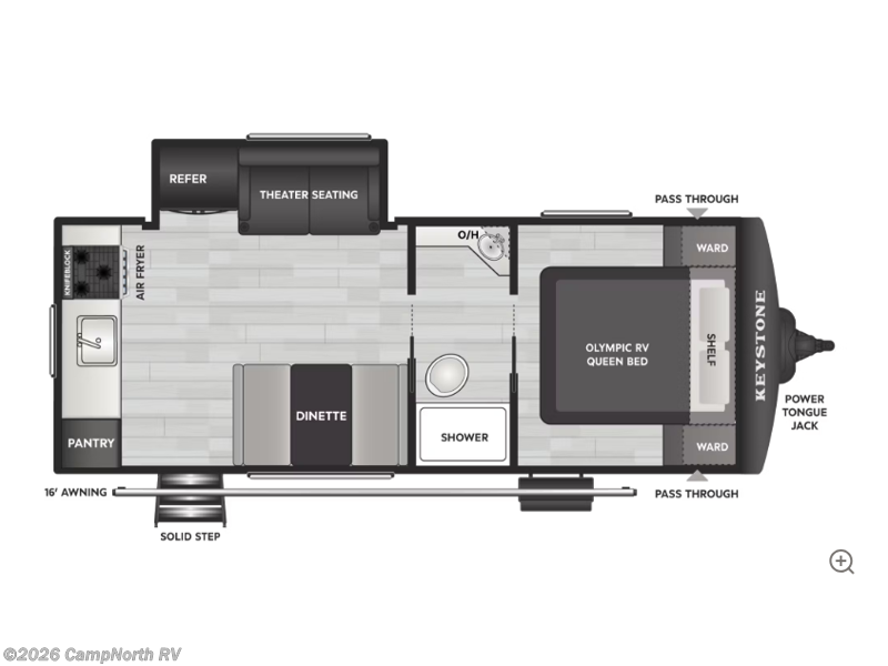 2026 Keystone Hideout 212RKS - New Travel Trailer For Sale by CampNorth RV in Schoolcraft, Michigan