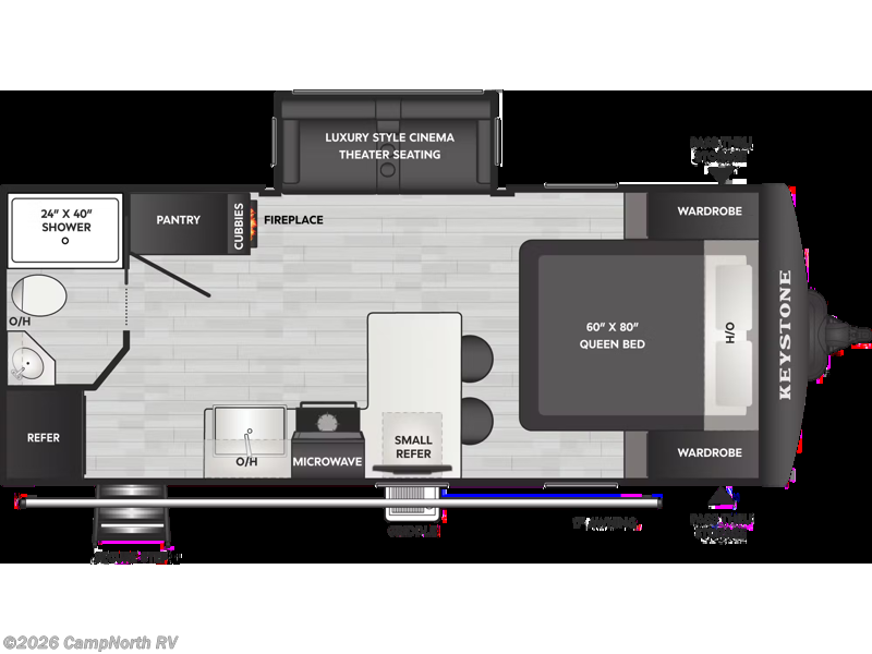 2026 Bullet Crossfire 208MKS by Keystone from CampNorth RV in Schoolcraft, Michigan