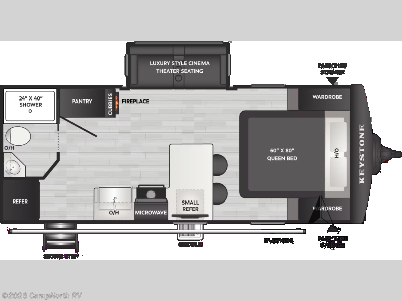 2026 Keystone Bullet Crossfire 208MKS - New Travel Trailer For Sale by CampNorth RV in Schoolcraft, Michigan