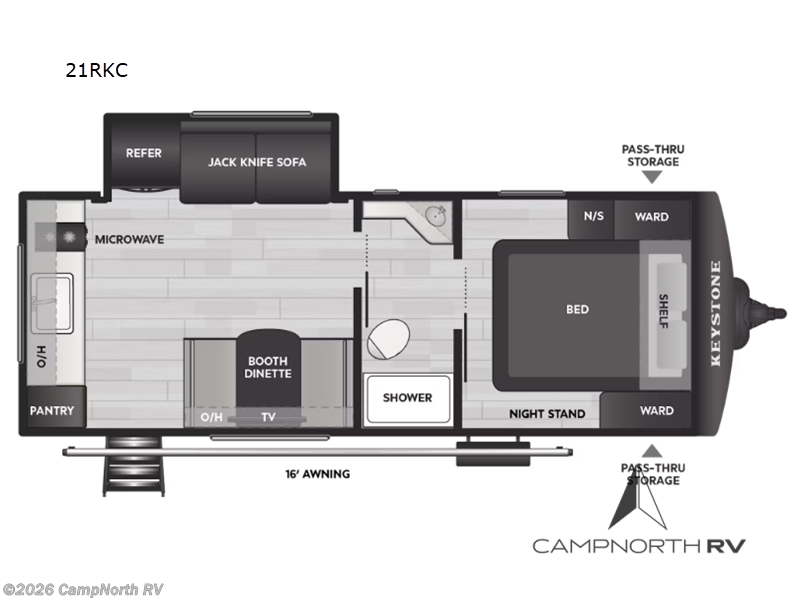2026 Bullet Classic 21RKC by Keystone from CampNorth RV in Schoolcraft, Michigan