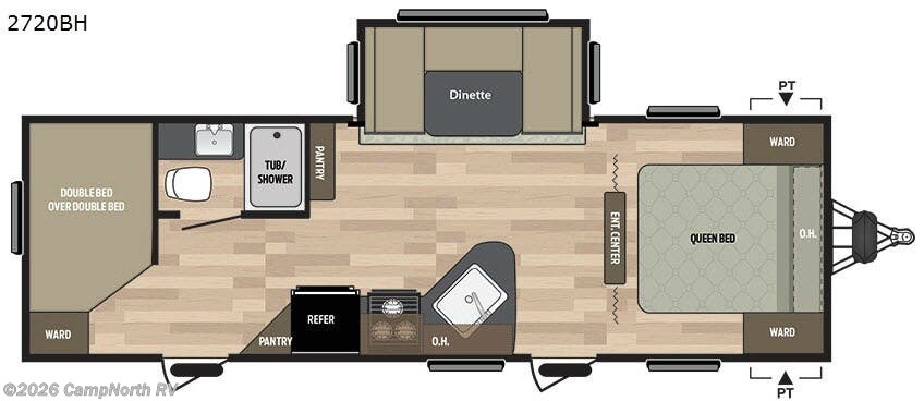 2018 Keystone Springdale Summerland 2720BH - Used Travel Trailer For Sale by CampNorth RV in Schoolcraft, Michigan features Slideout