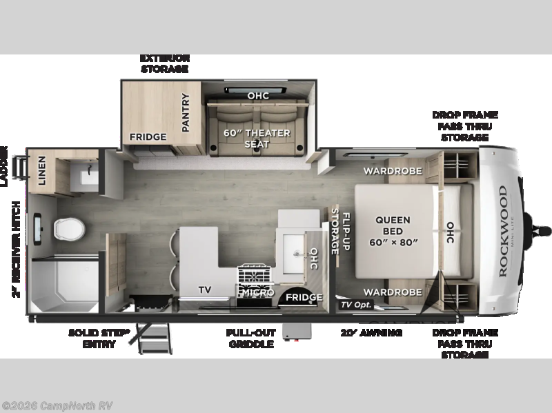 2027 Rockwood Mini Lite 2525RB by Forest River from CampNorth RV in Schoolcraft, Michigan
