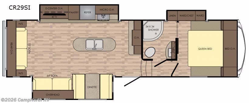 2017 CrossRoads Cruiser Aire CR29SI - Used Fifth Wheel For Sale by CampNorth RV in Schoolcraft, Michigan features Slideout