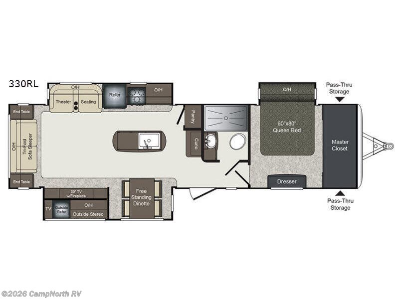2017 Keystone Laredo 330RL - Used Travel Trailer For Sale by CampNorth RV in Schoolcraft, Michigan features Slideout