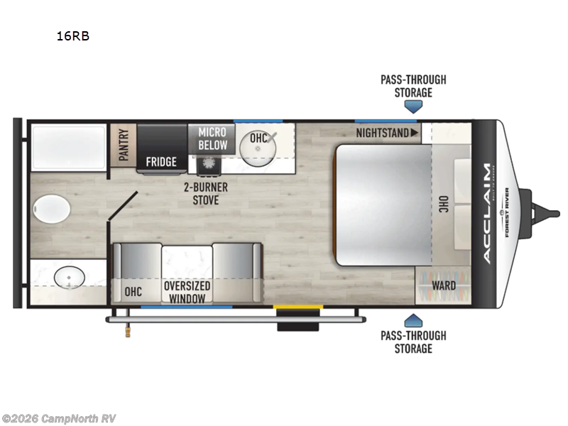 2027 East to West Acclaim 16RB - New Travel Trailer For Sale by CampNorth RV in Schoolcraft, Michigan