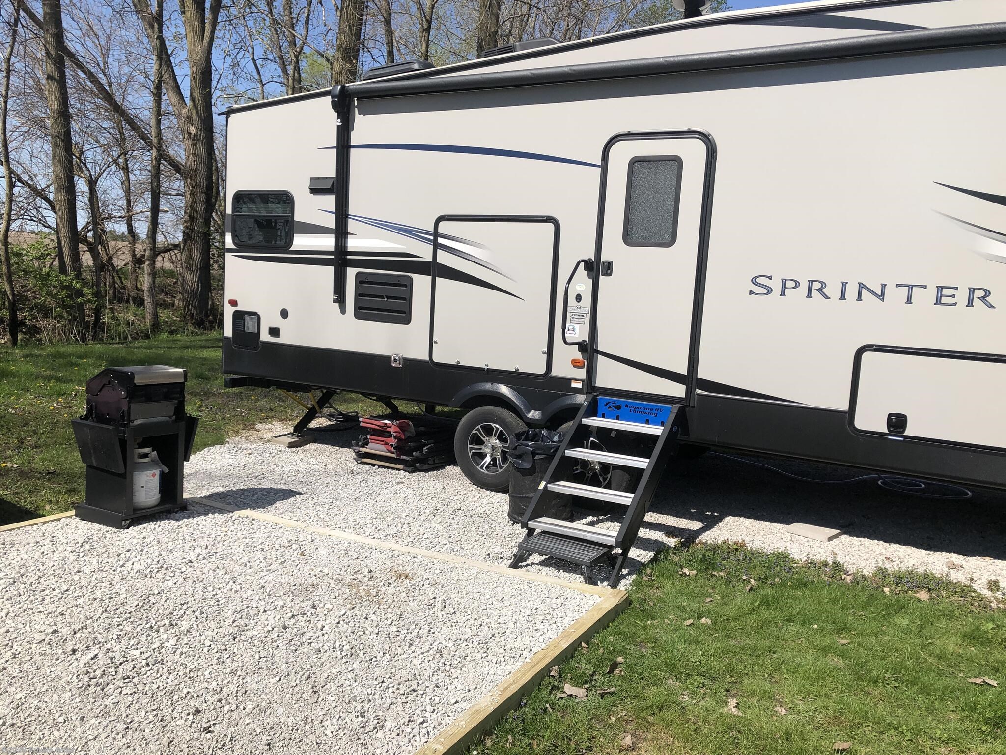 Used 2020 Keystone Sprinter Campfire Back kitchen, middle living, front bedroom available in Indianapolis, Indiana