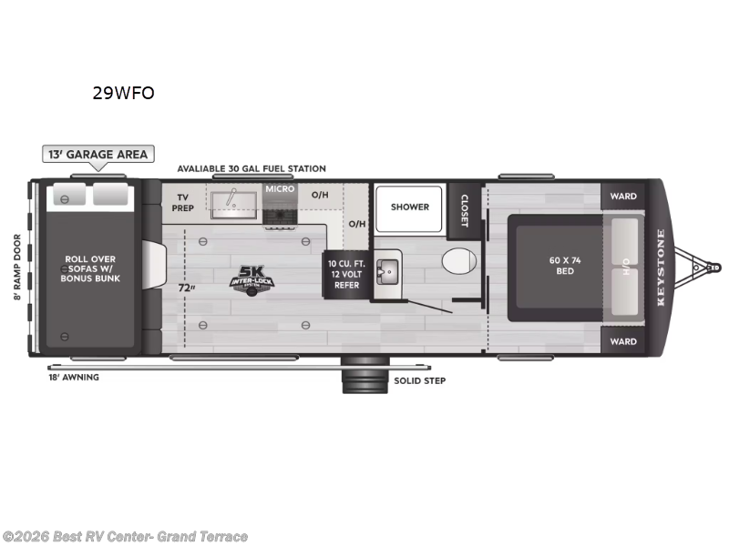 2026 Keystone Raptor Carbon Series 29WFO - New Toy Hauler For Sale by Best RV Center- Grand Terrace in Grand Terrace, California