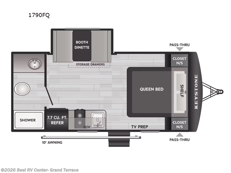 2026 Keystone Springdale Mini 1790FQ - New Travel Trailer For Sale by Best RV Center- Grand Terrace in Grand Terrace, California features Slideout
