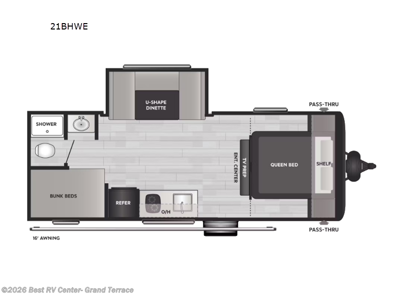 2026 Keystone Springdale Classic 21BHWE - New Travel Trailer For Sale by Best RV Center- Grand Terrace in Grand Terrace, California features Slideout