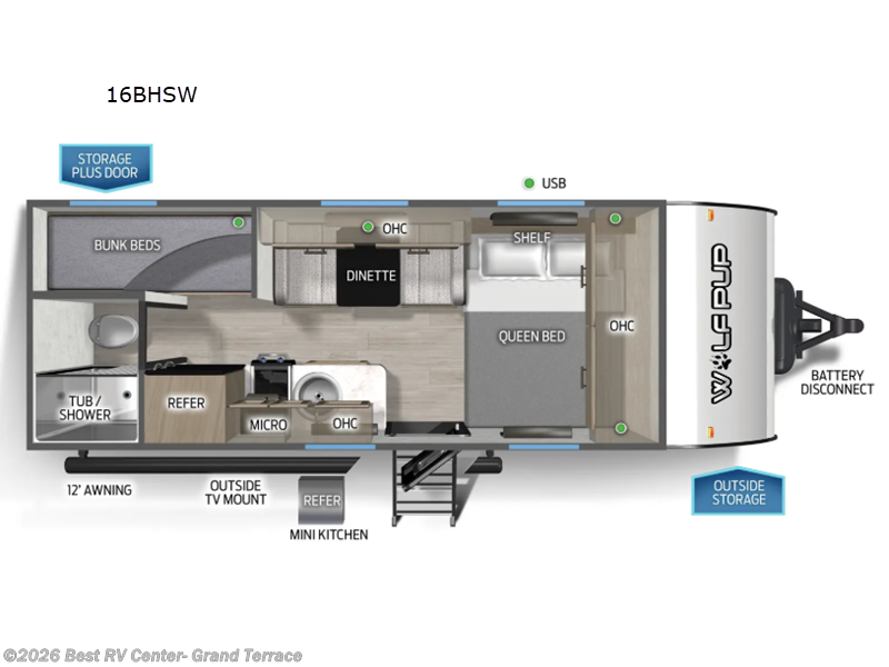 2026 Forest River Cascade 16BHSWC - New Travel Trailer For Sale by Best RV Center- Grand Terrace in Grand Terrace, California