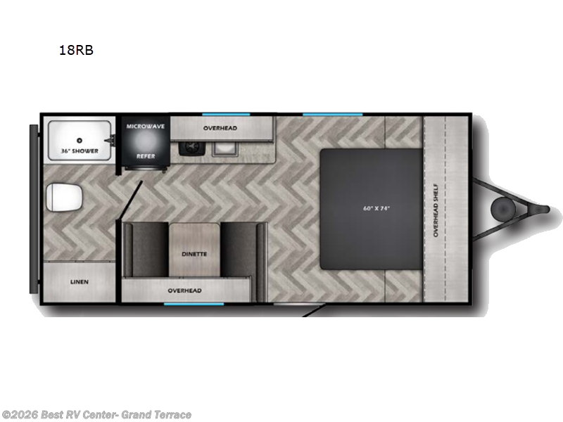 2026 CrossRoads Zinger Lite Mini 18RB - New Travel Trailer For Sale by Best RV Center- Grand Terrace in Grand Terrace, California