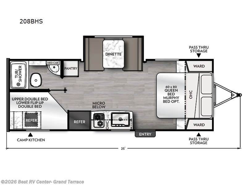 2026 Coachmen Apex Nano 208BHS - New Travel Trailer For Sale by Best RV Center- Grand Terrace in Grand Terrace, California features Slideout