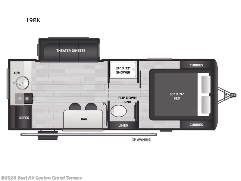 2026 Keystone Reign 19RK - New Travel Trailer For Sale by Best RV Center- Grand Terrace in Grand Terrace, California features Slideout