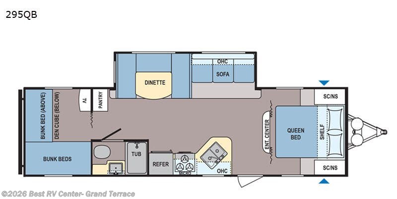 2019 Coleman Lantern Series 295QB - Used Travel Trailer For Sale by Best RV Center- Grand Terrace in Grand Terrace, California features Slideout