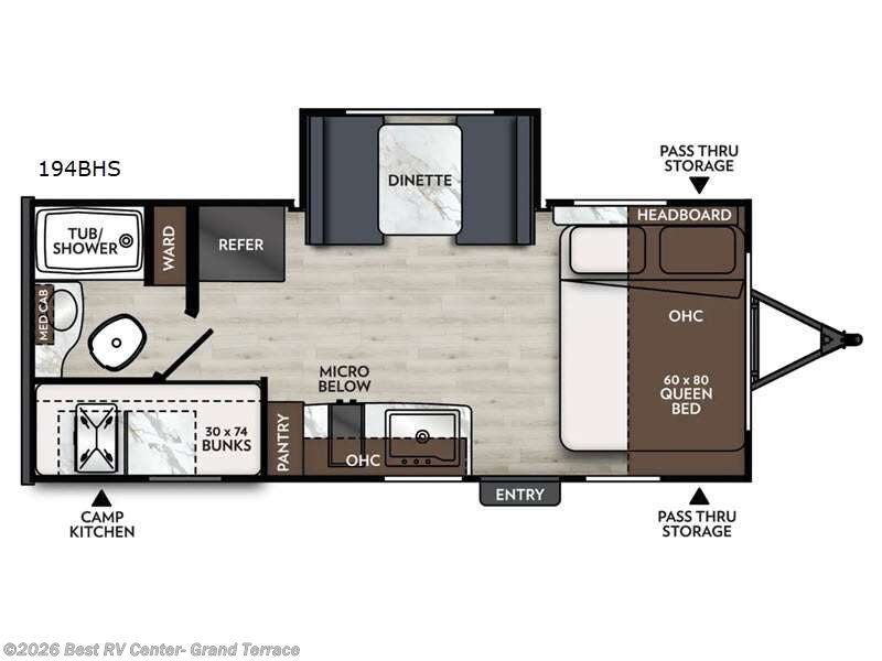 2026 Coachmen Apex Nano 194BHS - New Travel Trailer For Sale by Best RV Center- Grand Terrace in Grand Terrace, California features Slideout