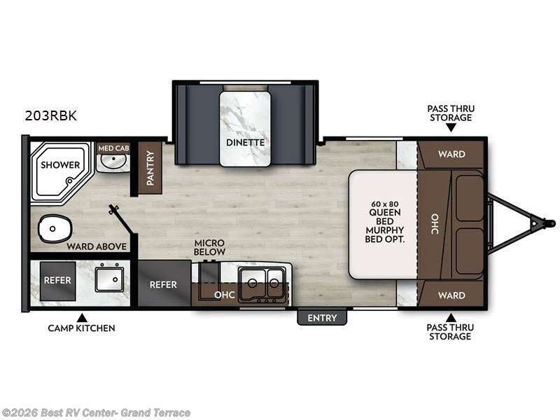 2026 Coachmen Apex Nano 203RBK - New Travel Trailer For Sale by Best RV Center- Grand Terrace in Grand Terrace, California features Slideout