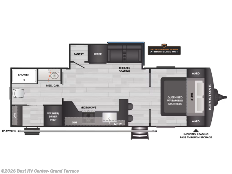 2027 Keystone Walkabout 25MAX - New Travel Trailer For Sale by Best RV Center- Grand Terrace in Grand Terrace, California features Slideout