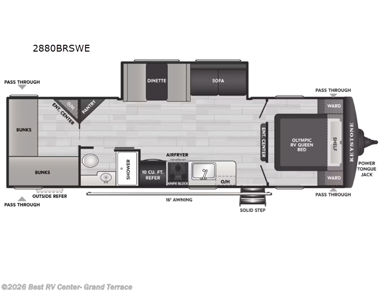 2027 Keystone Springdale 2880BRSWE - New Travel Trailer For Sale by Best RV Center- Grand Terrace in Grand Terrace, California features Slideout