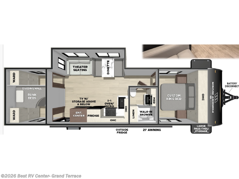 2027 Forest River Vibe 2900KB - New Travel Trailer For Sale by Best RV Center- Grand Terrace in Grand Terrace, California features Slideout
