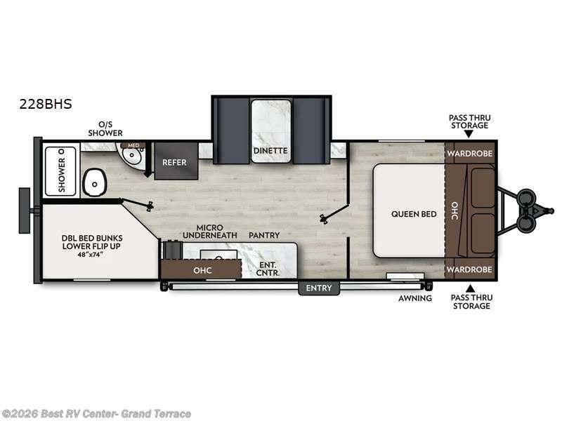 2026 Coachmen Apex Nano 228BHS - New Travel Trailer For Sale by Best RV Center- Grand Terrace in Grand Terrace, California features Slideout