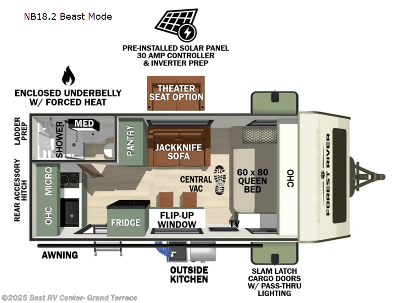 2027 Forest River No Boundaries NB18.2 Beast Mode - New Travel Trailer For Sale by Best RV Center- Grand Terrace in Grand Terrace, California