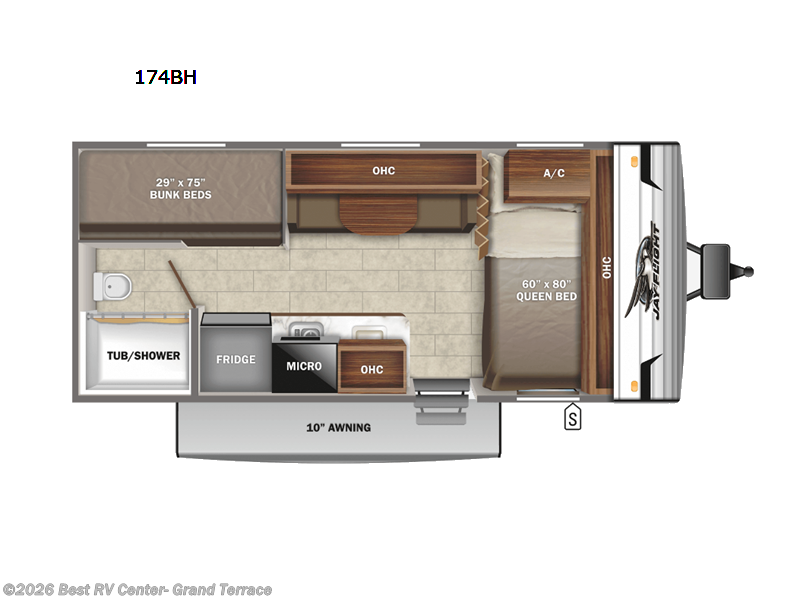 2022 Jayco Jay Flight SLX Western BAJA Edition 174BH - Used Travel Trailer For Sale by Best RV Center- Grand Terrace in Grand Terrace, California
