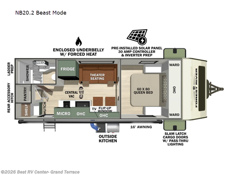 2027 Forest River No Boundaries NB20.2 Beast Mode - New Travel Trailer For Sale by Best RV Center- Grand Terrace in Grand Terrace, California