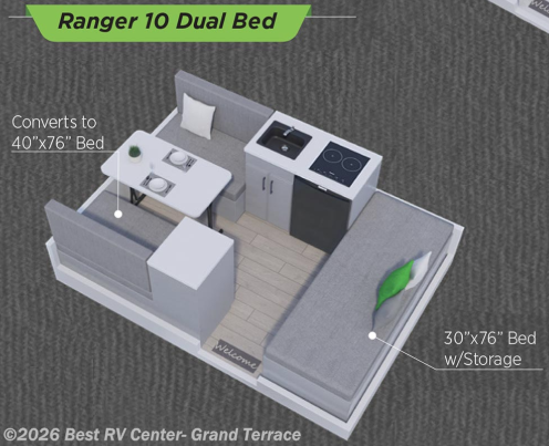 2027 Aliner Ranger 10 ALINER  DUAL BED - New Popup For Sale by Best RV Center- Grand Terrace in Grand Terrace, California