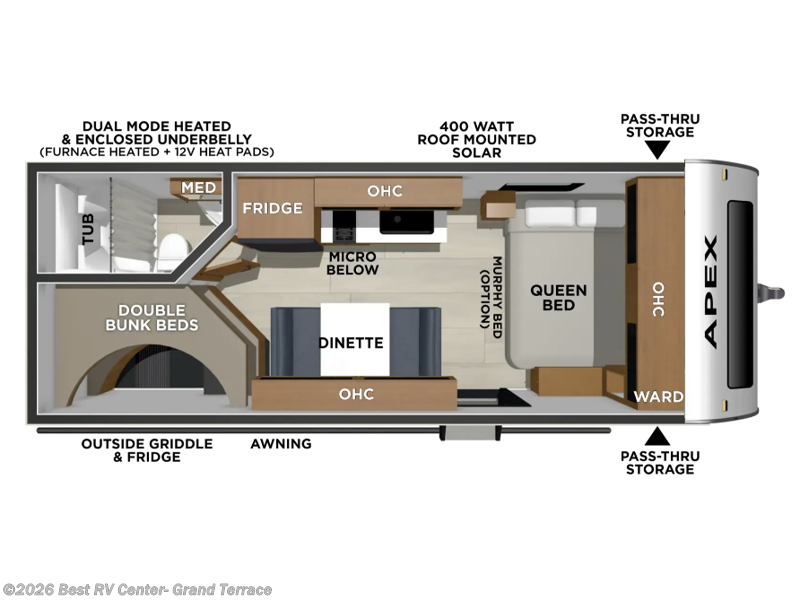 2027 Coachmen Apex Nano 186BH - New Travel Trailer For Sale by Best RV Center- Grand Terrace in Grand Terrace, California