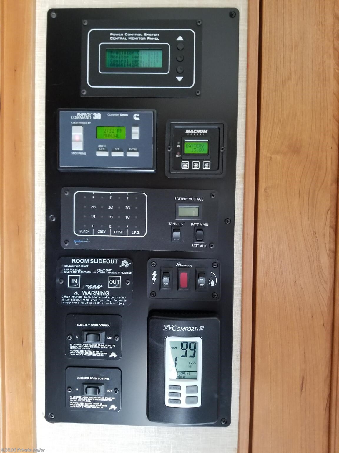 RV systems monitor panel