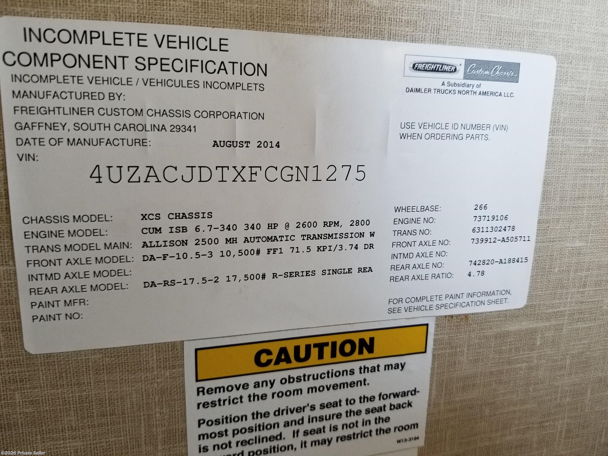RV specs